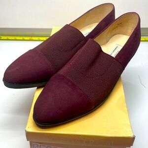 Comfort Construction Loafers Women’s Size 9.5W Wine Leather